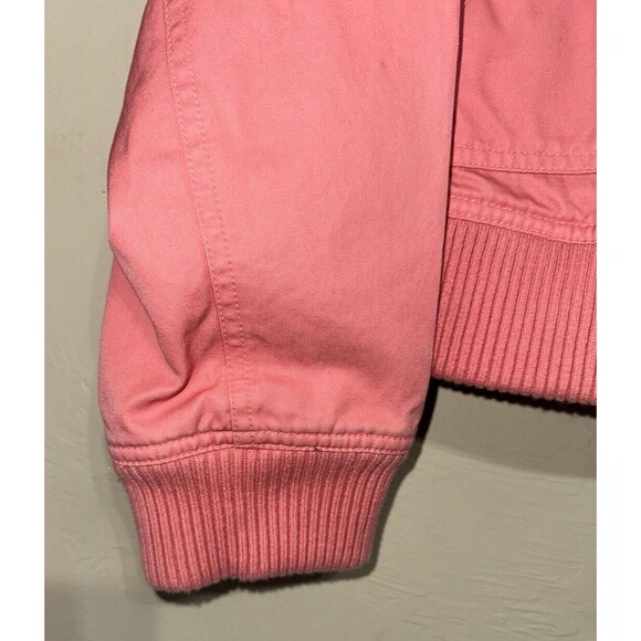 GAP Pink Bomber Stadium Snap Front Women's Jacket‎ Size XL Snaps & Pockets - Picture 3 of 11